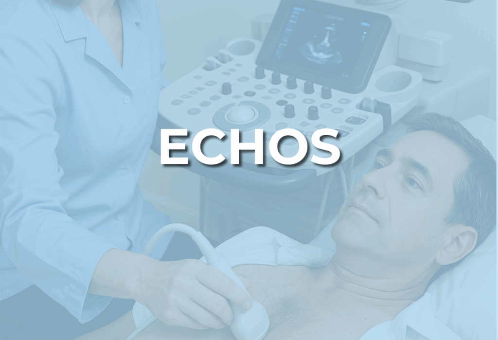 Image of an Echocardiogram being done with the word echo across it