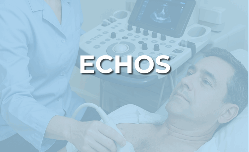 Image of an Echocardiogram being done with the word echo across it